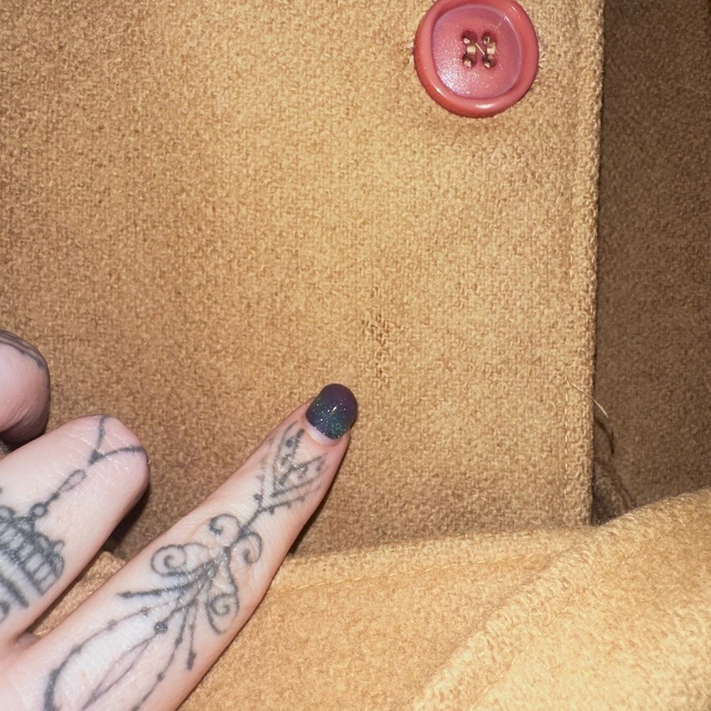 Women's Tan Hooded Coat - Picture 10 of 15